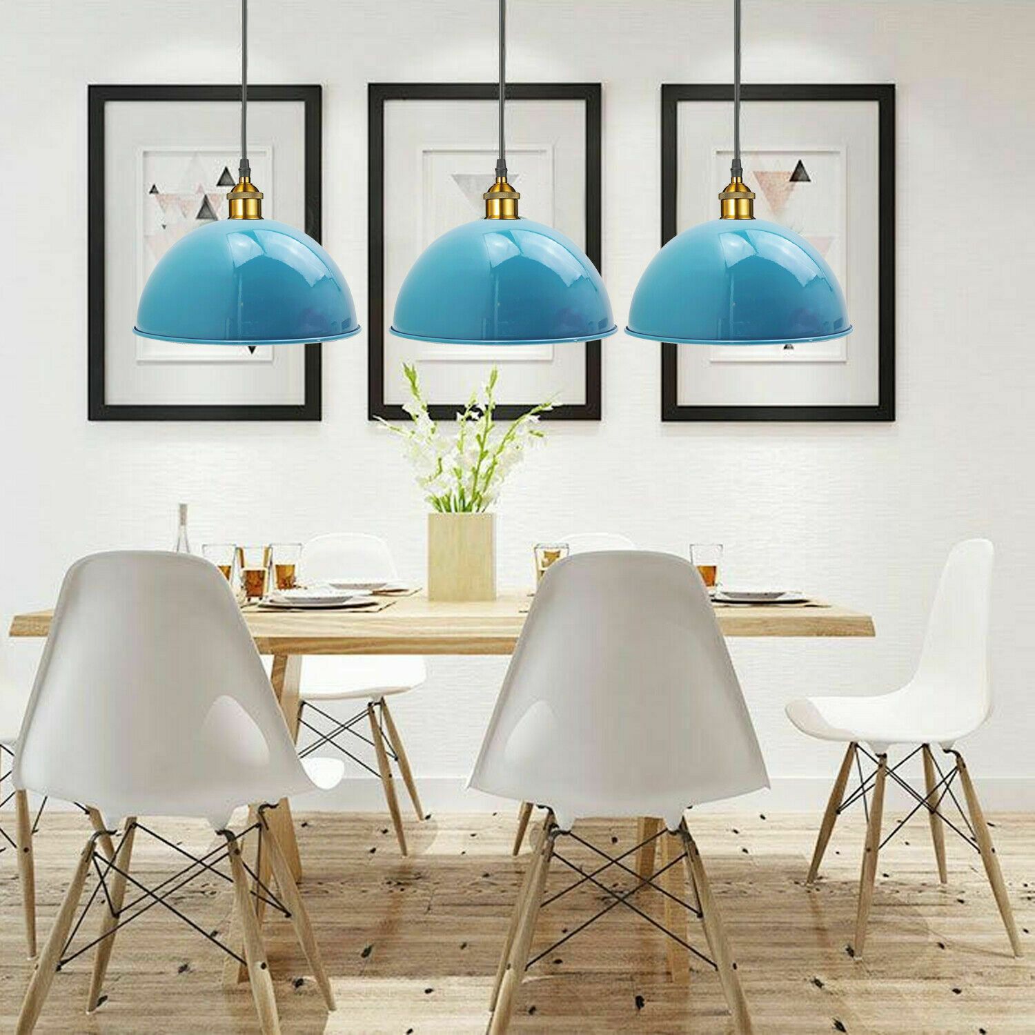 Light Blue Metal 40cm Ceiling Lamp Pendant Light