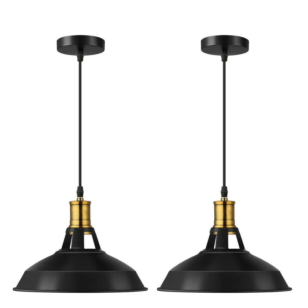 2-Pack Retro Metal Pendant Light Shades